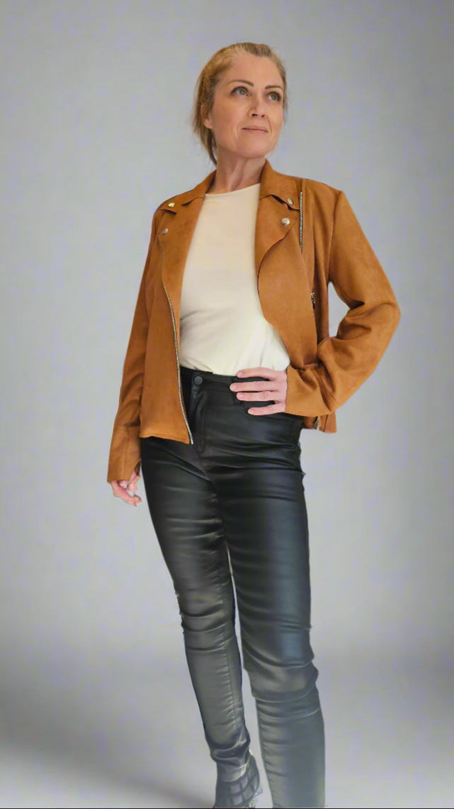 Faux Leather Skinny Jeans