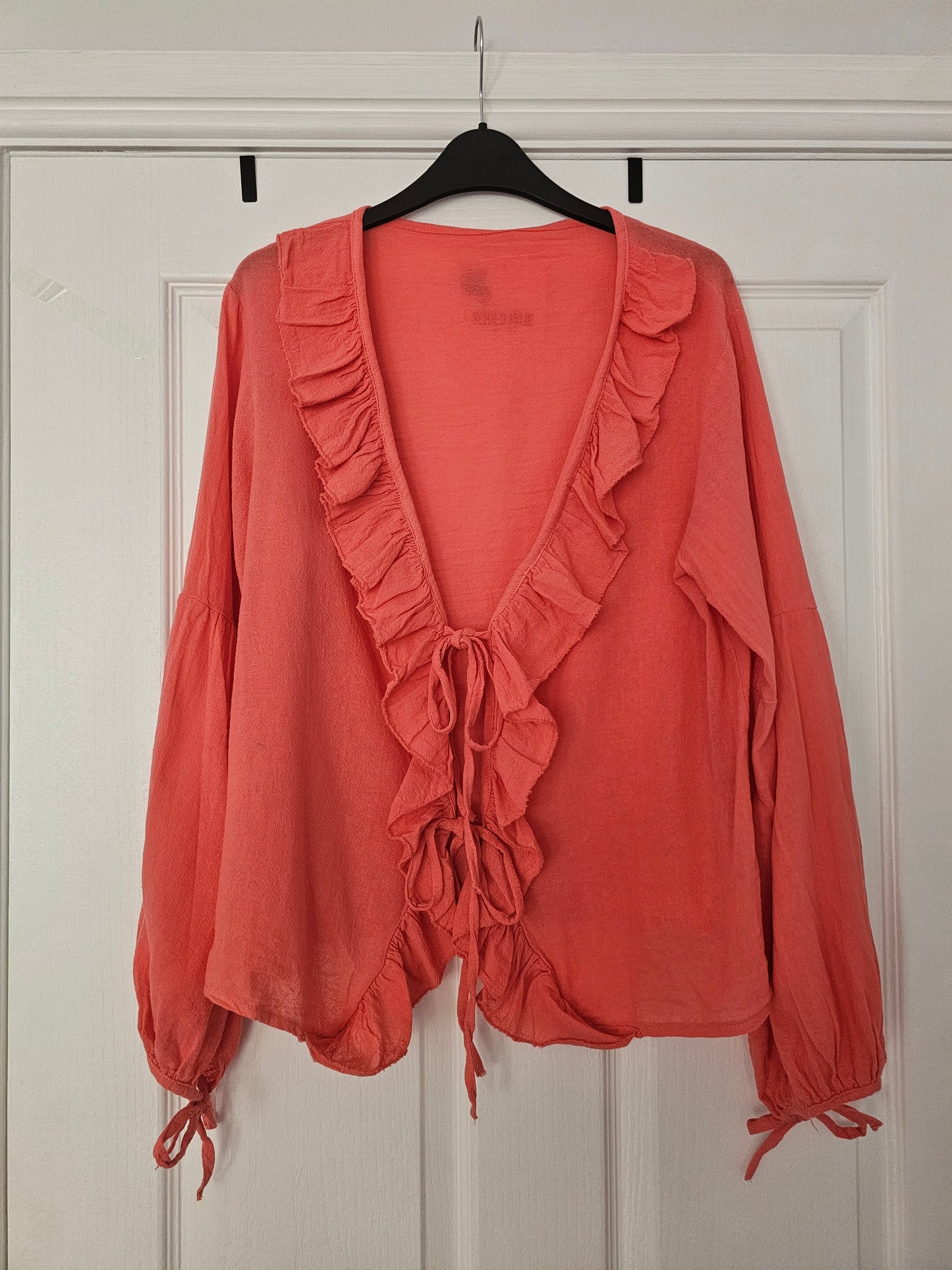 Frill Front Tie-up Blouse