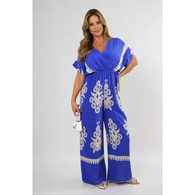 Cross front wide leg Jumpsuit