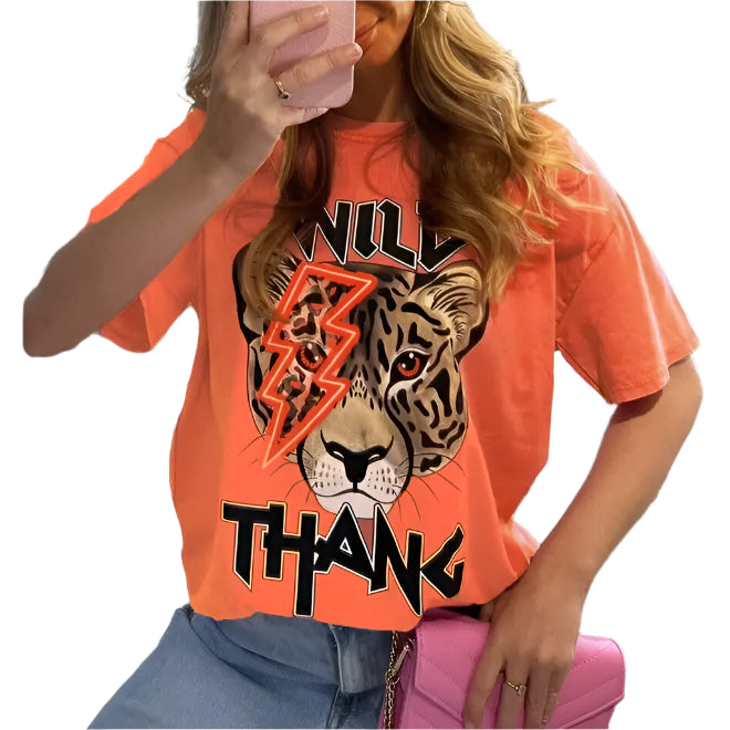 Wild Thang Tiger Slogan Tee