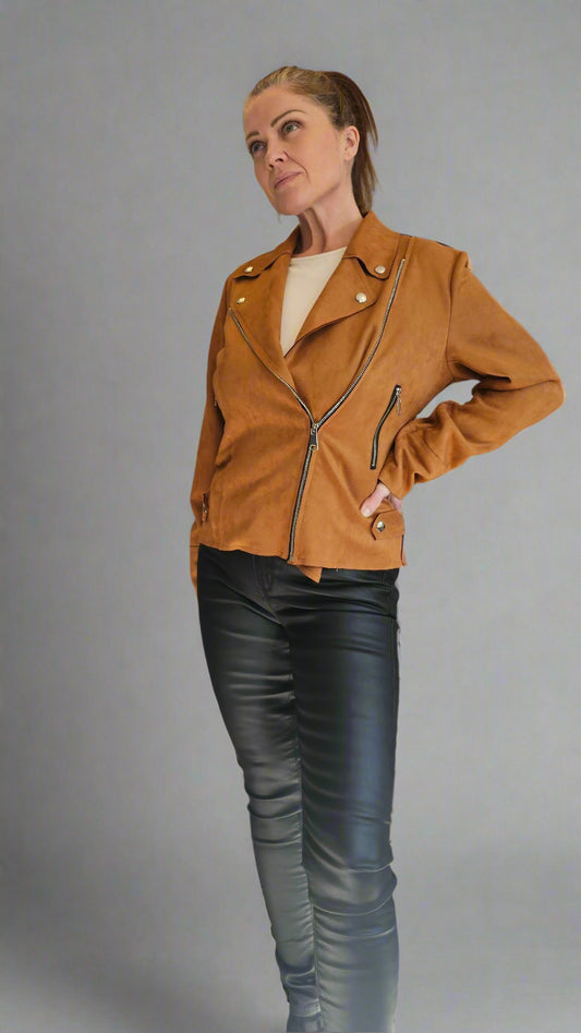 "Suedette" Biker style Jacket