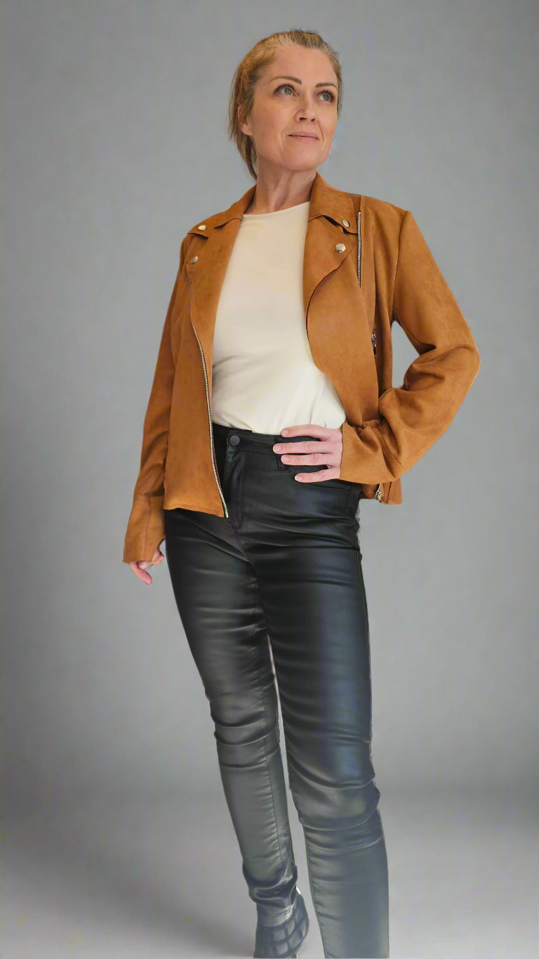 "Suedette" Biker style Jacket