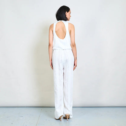 Crinkled Sleeveless Jumpsuit, Relaxed fit