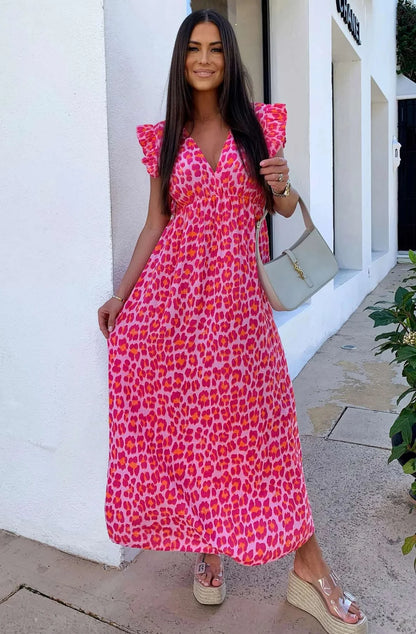 Leopard Print Maxi Dress