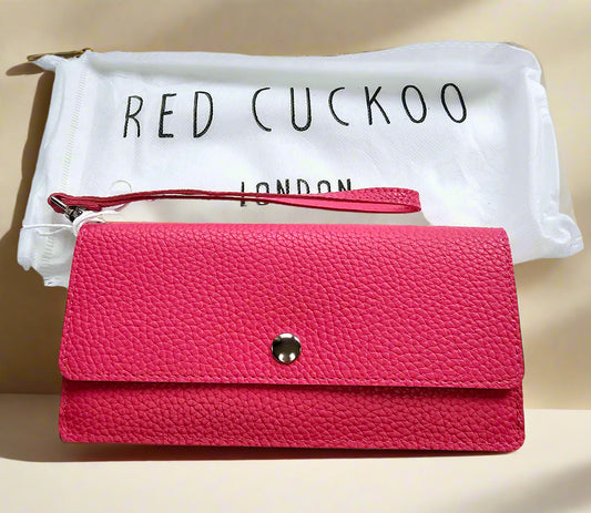 Red Cuckoo Wristlet Purse